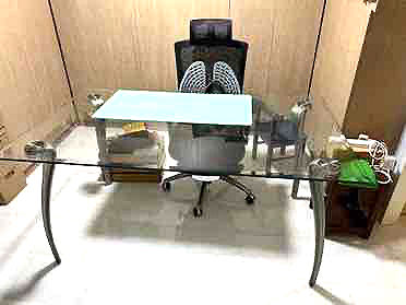Glass Top Dining Table & Office Chair Disposed For A Landed Property By Junk Value SG