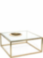 Brass Coffee table with brass bowl
