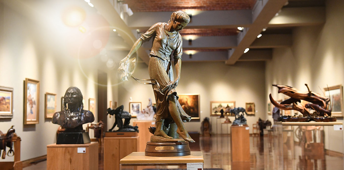 Hall of sculptures and art in Museum of Western Art, Kerrville, Texas