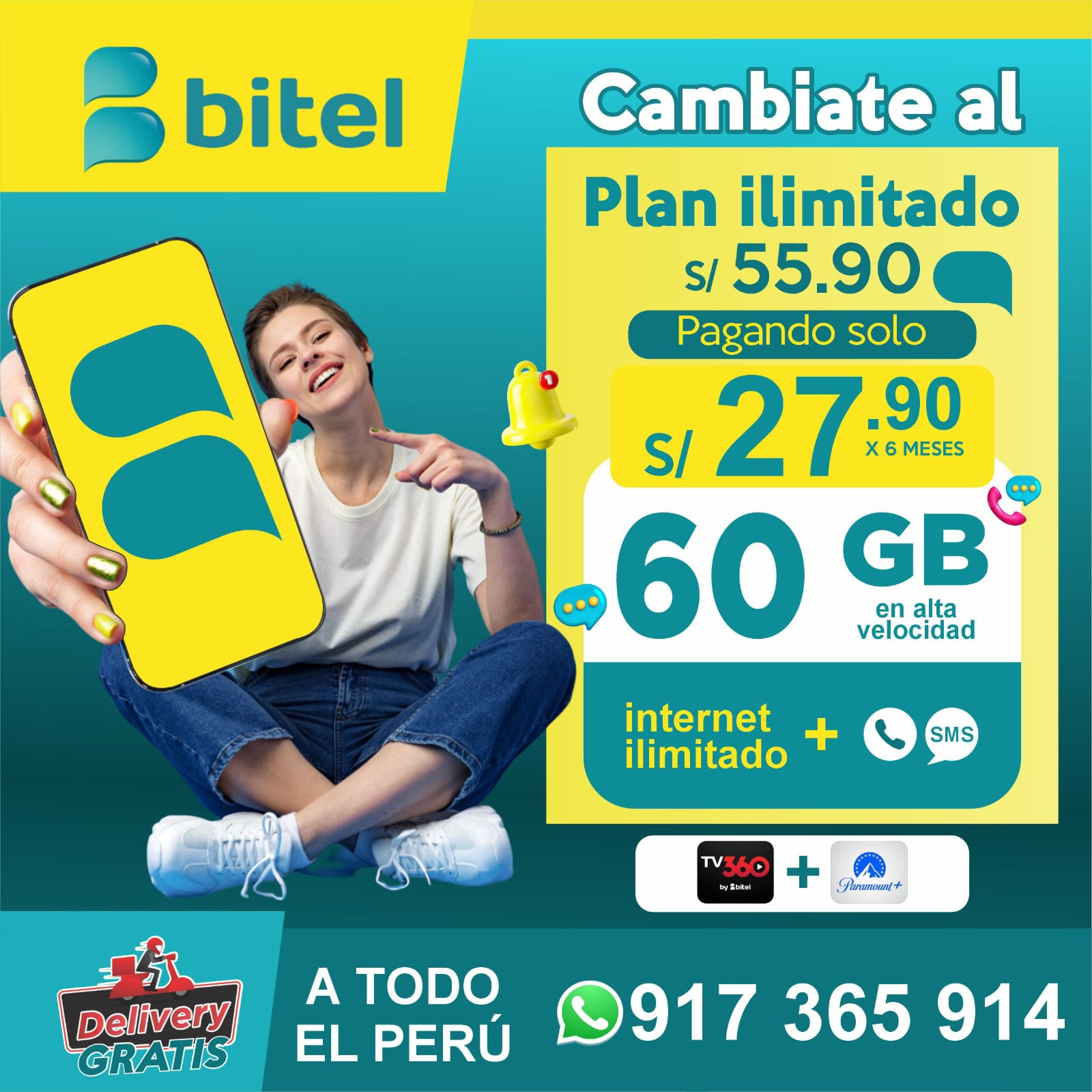 Plan ilimitado s/55.90