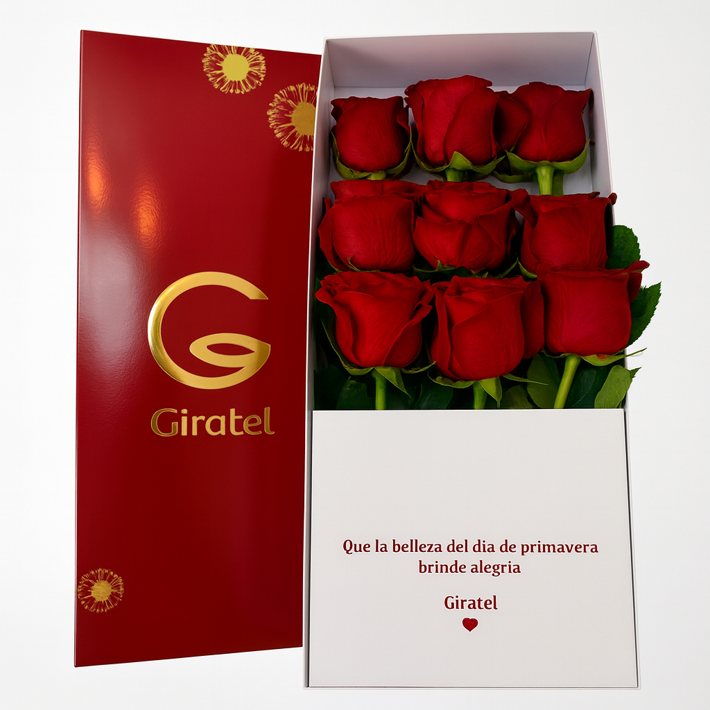 CAJA - 9 Rosas Premium