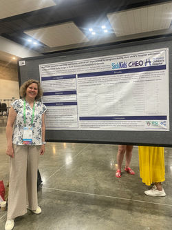 Dr. Meta van den Heuvel with her poster