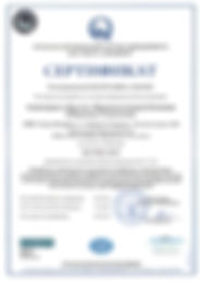 ISO 9001 2015 Сертификат системы менеджм