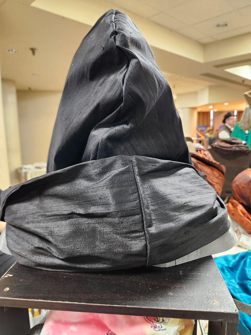 Thumbnail: Onyx Black Hooded Silk Scarf