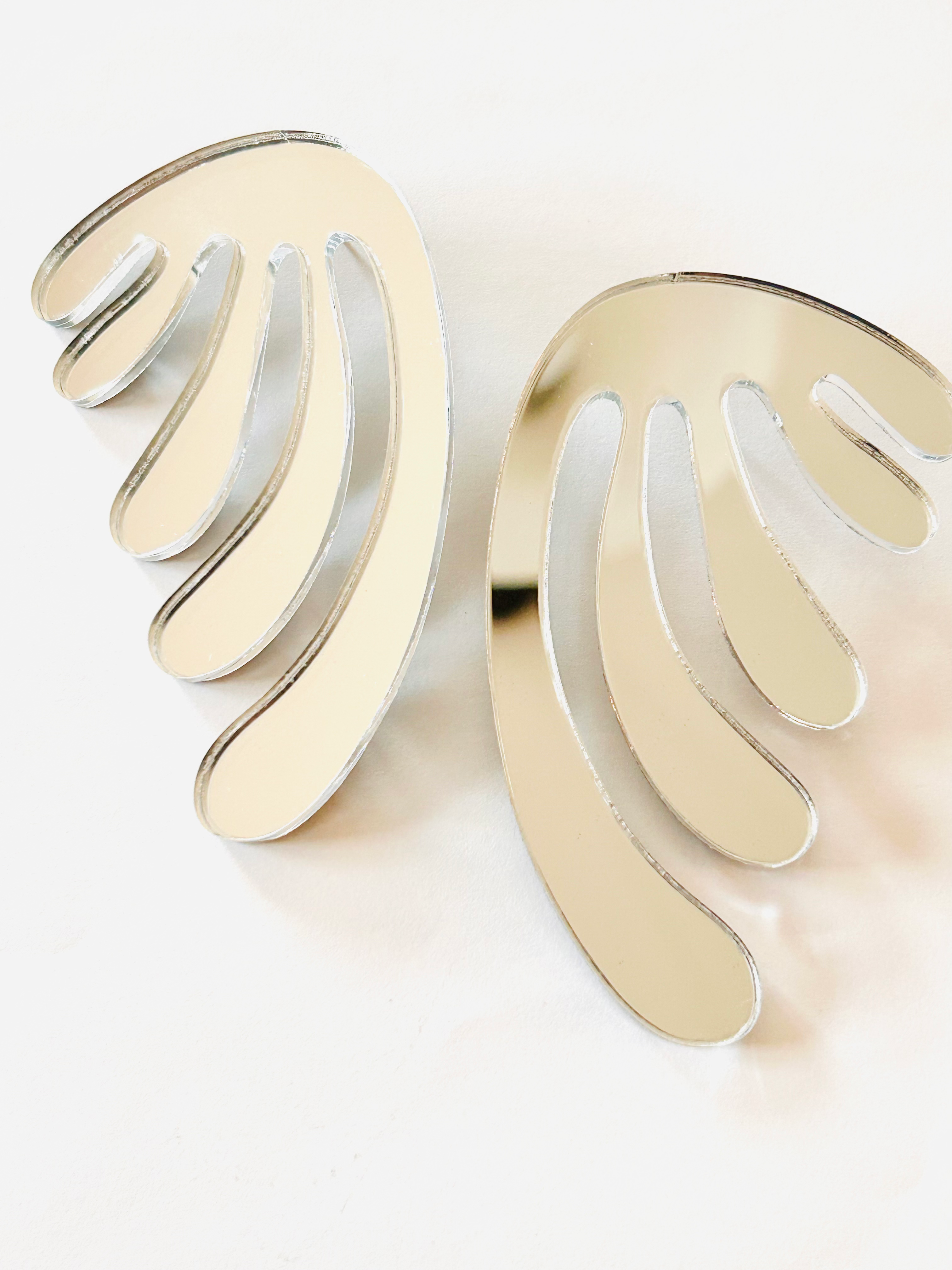Platinum Oversized Acrylic Stud Earrings