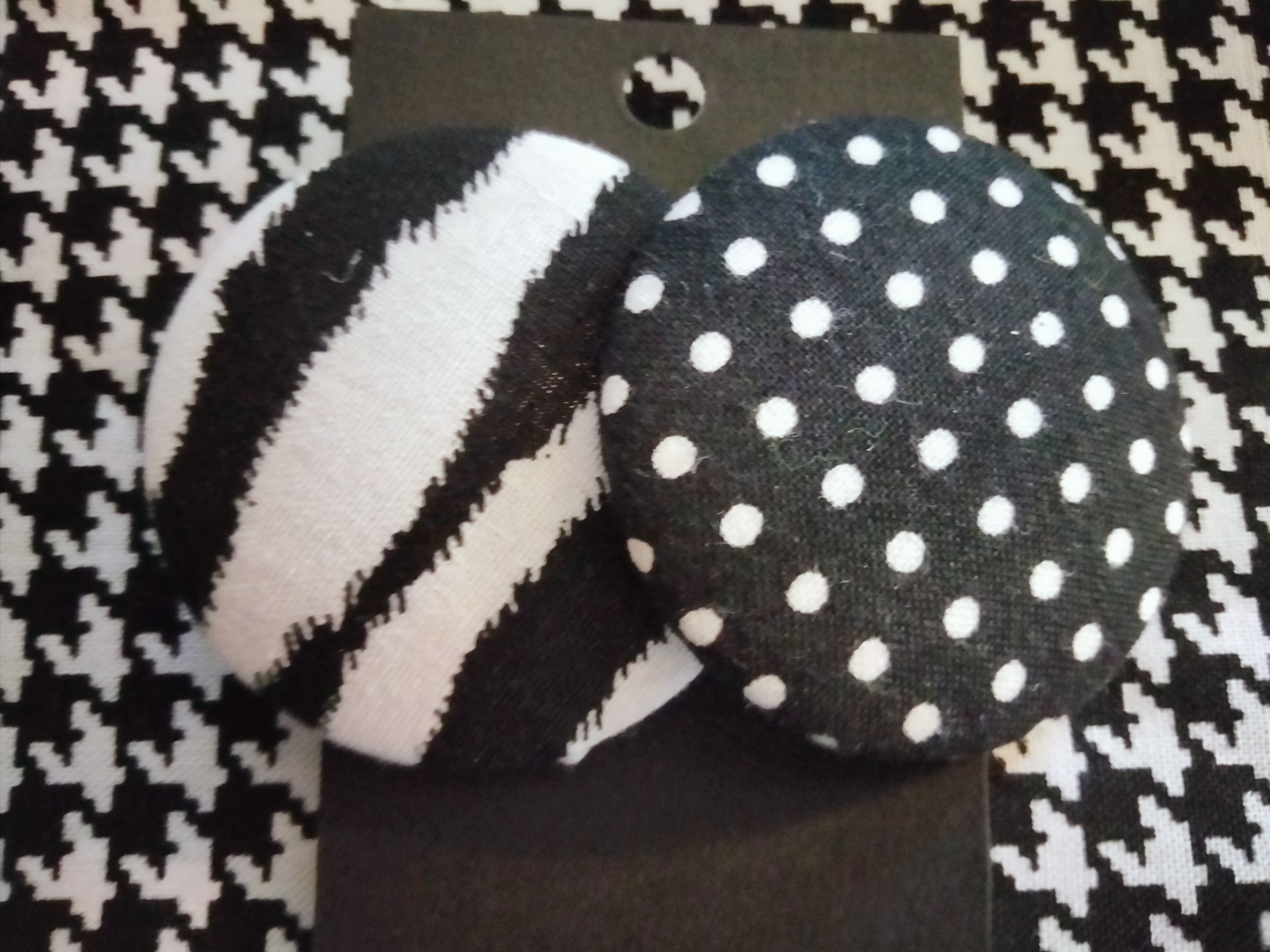 Dots and Zebra Earrings