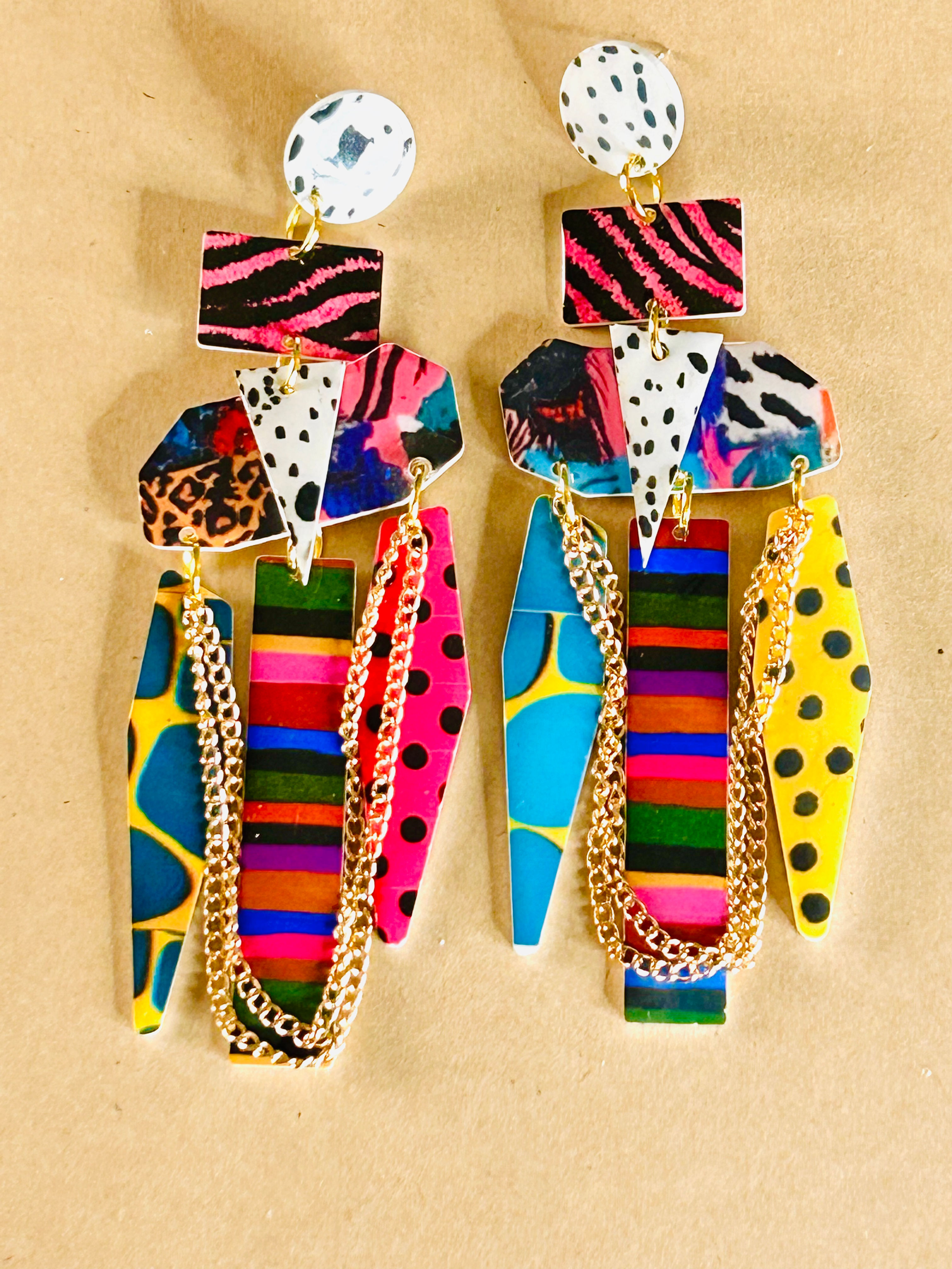 Linzy Junk Acrylic Stud Earrings