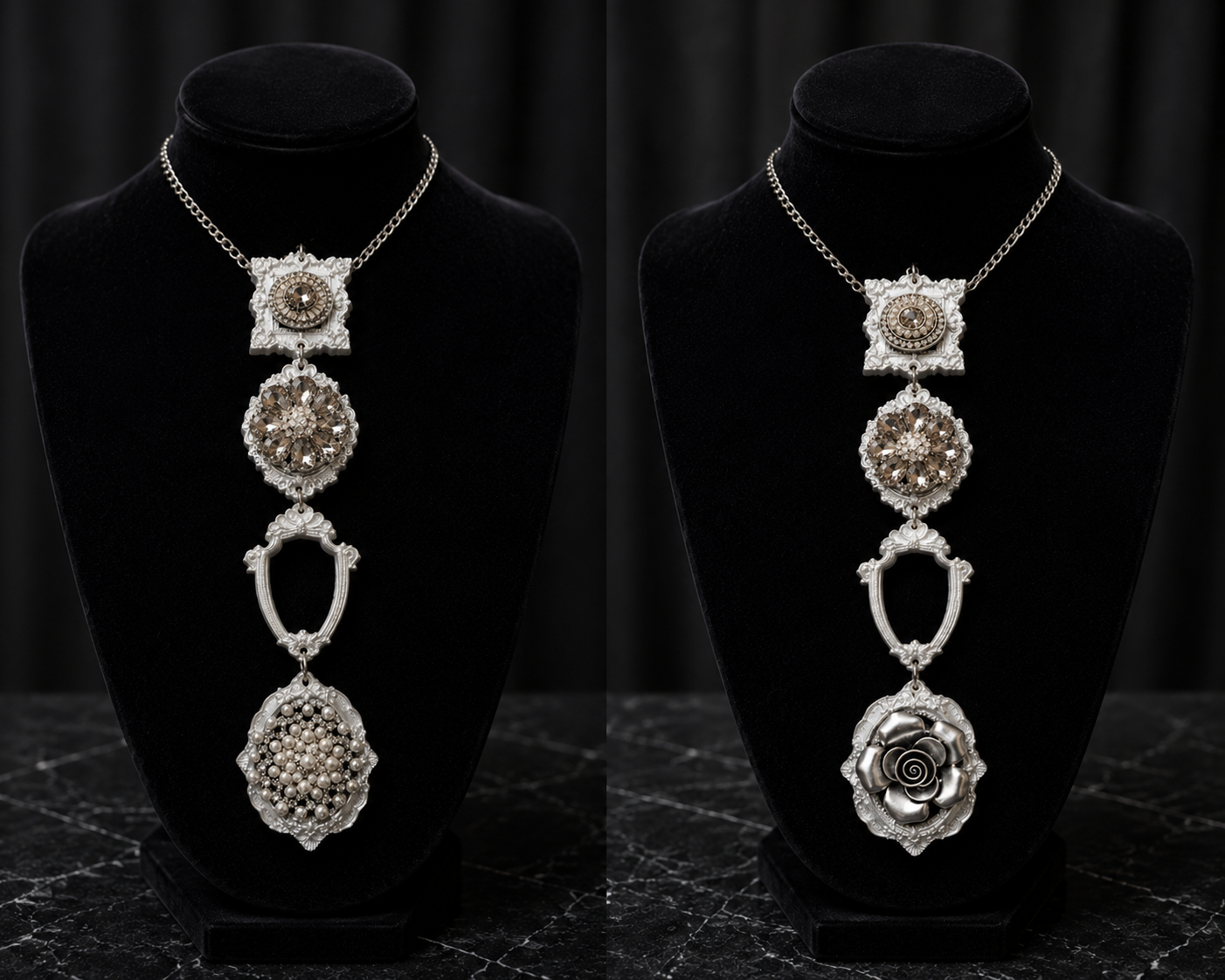 Legacy Heirloom- Silver "Necktie" Necklace