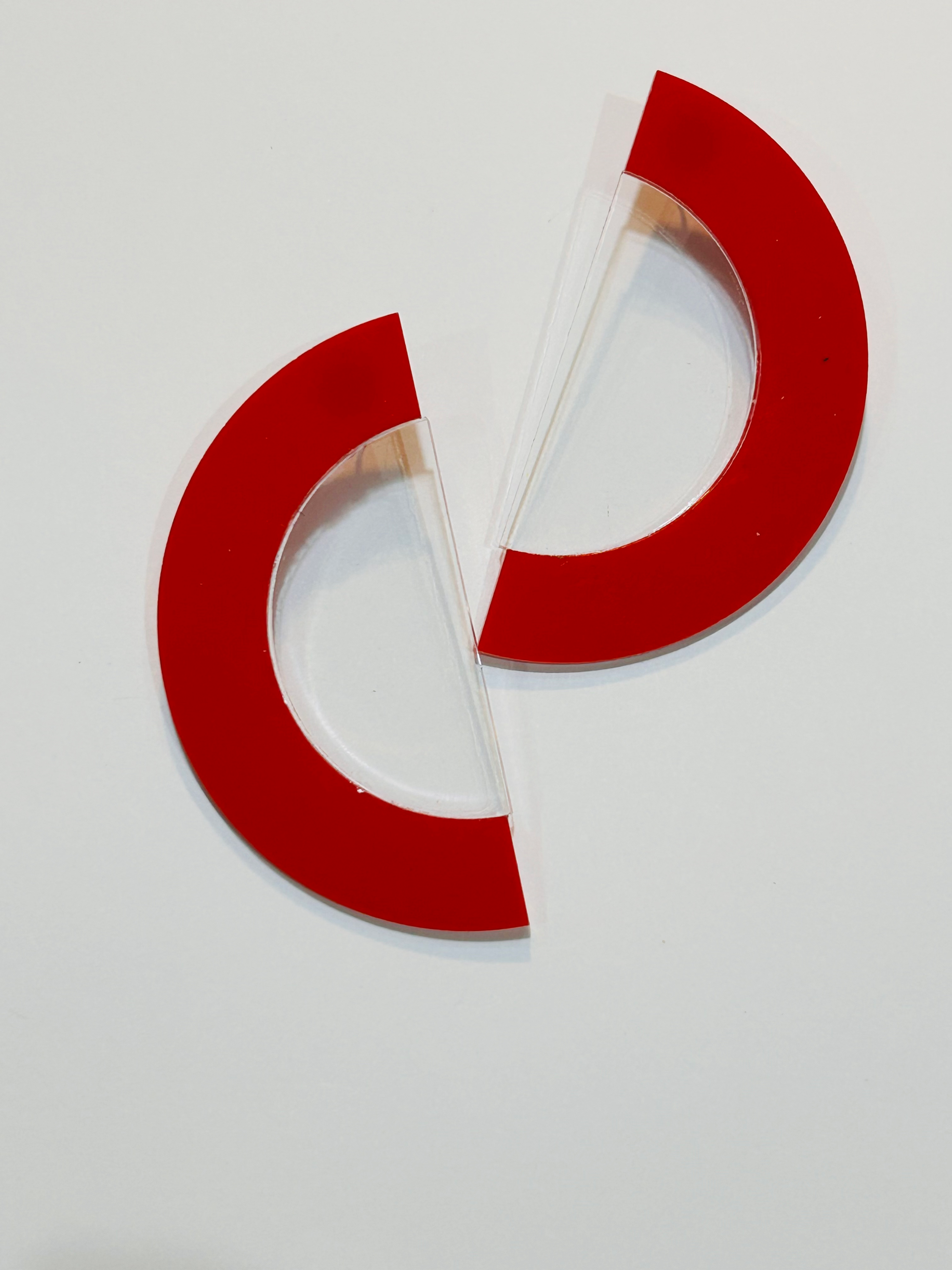 Delta Red Acrylic Stud Earrings