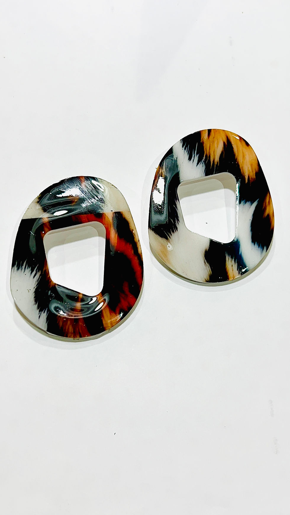 Thumbnail: Faux Fur Acrylic Stud Earrings