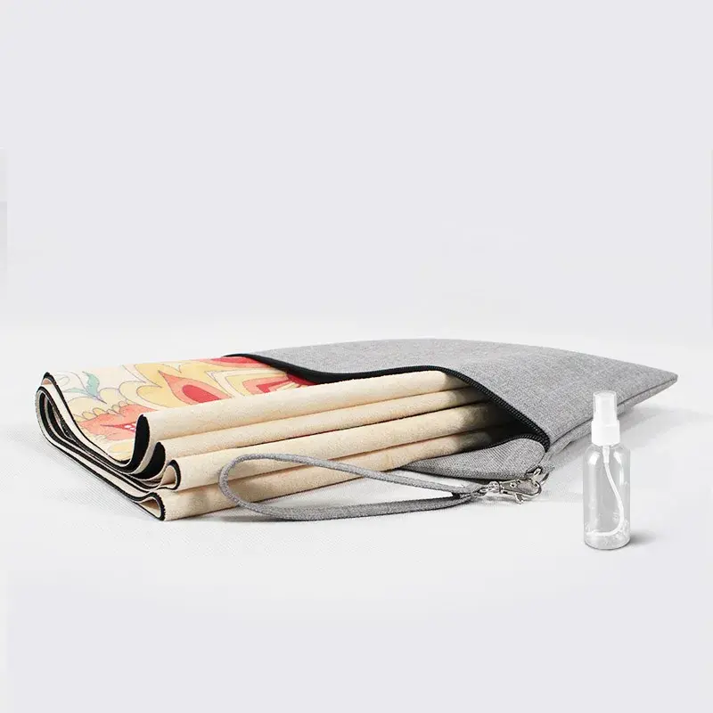 Thumbnail: 1mm Suede Natural Rubber Yoga Mat Anti Slip