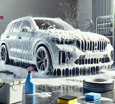DALL·E 2024-12-09 16.16.02 - A realistic depiction of a car being professionally detailed,