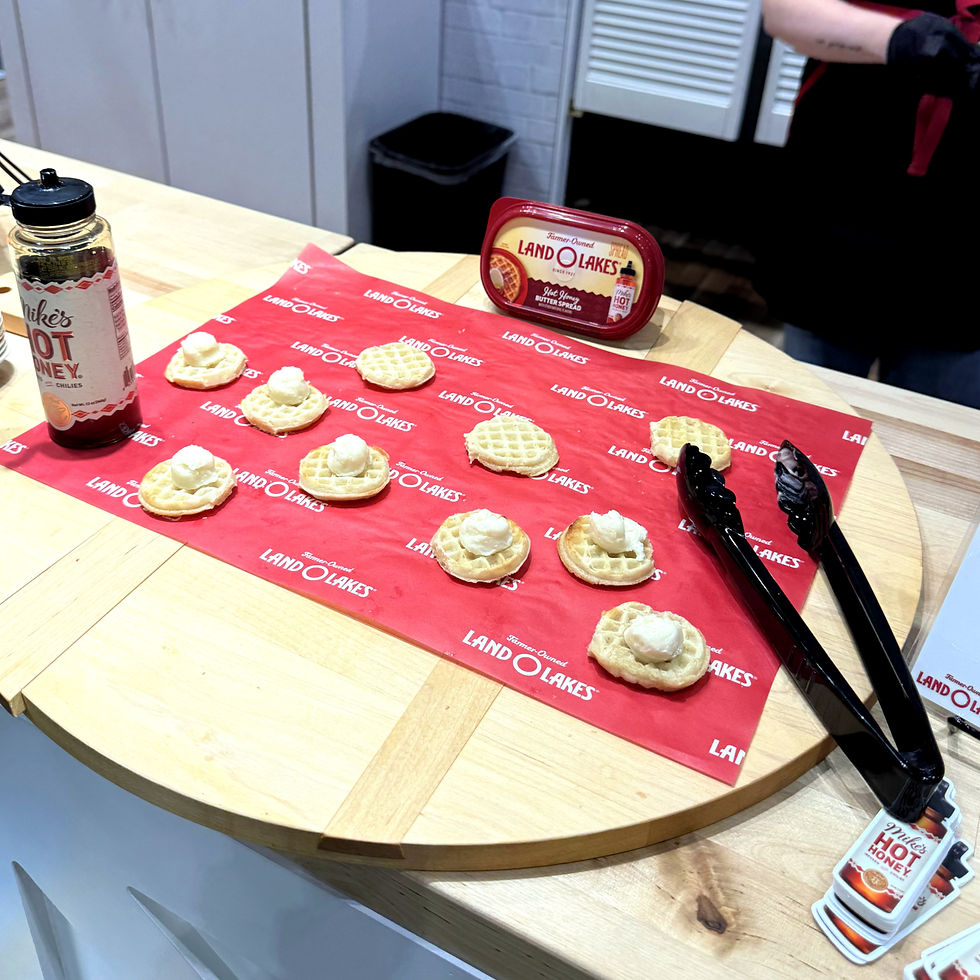 Land O'Lakes hopped on the hot-honey trend with this deliciously updated version of traditional honey butter. Served atop miniature waffles, the sweet-and-spicy product had attendees asking for seconds.