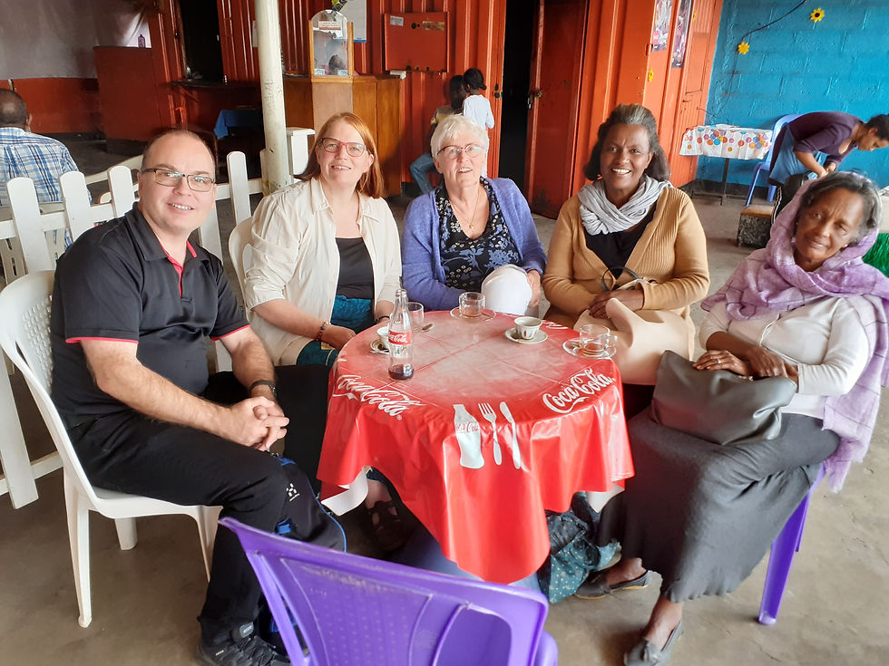 Besök på café i Addis Abeba
