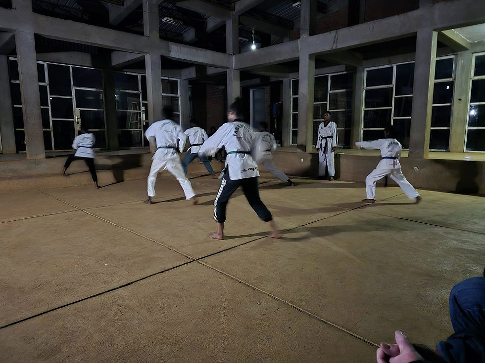 180 ungdomar är engagerade i Taekwando-träning