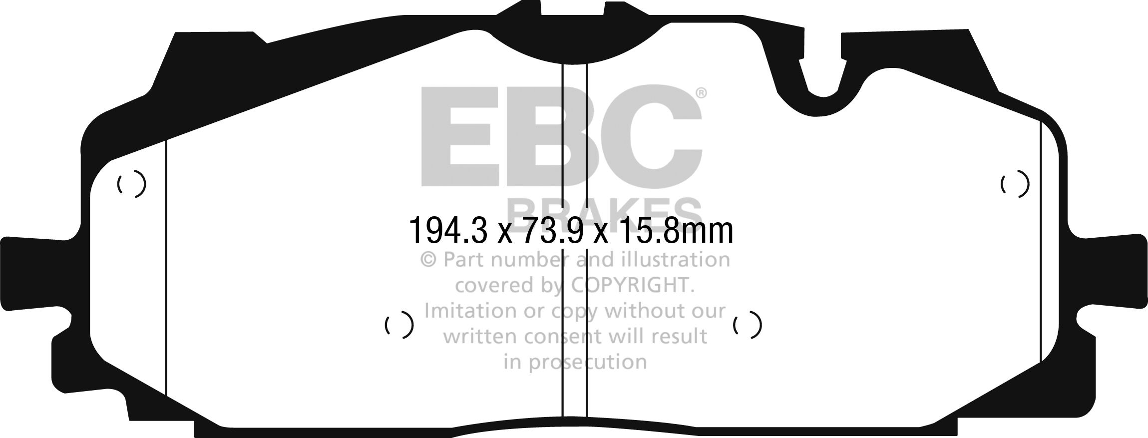 EBC front brake pads for 6pot Akebono calipers Audi RS3 8Y-Cupra VZ
