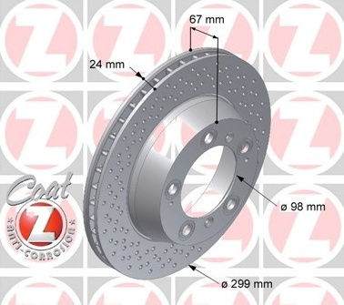 Thumbnail: Porsche Boxster/Cayman 987 S rear brake discs 299x24mm