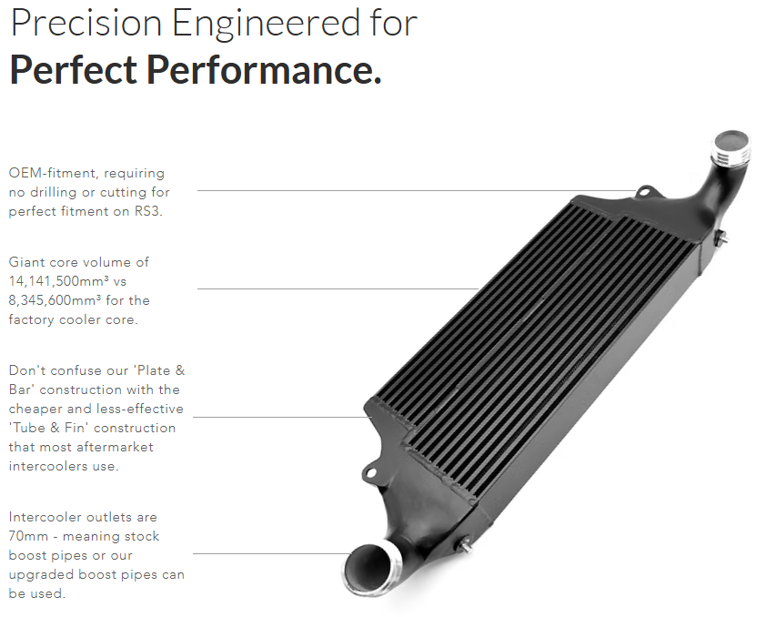 Miniatura: Intercooler frontale maggiorato Racingline VWR143000 Audi RS3 8V/8Y e TT-RS 8S