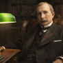 John D. Rockefeller in an elegant office