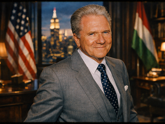 Thomas Peterffy portréja, a magyar születésű Wall Street milliárdos