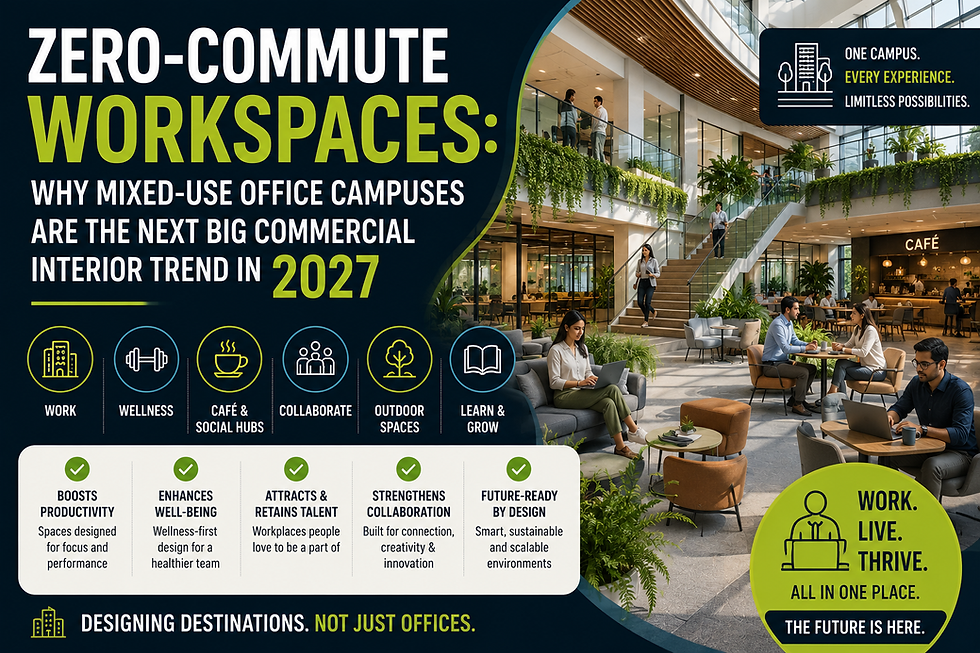 Zero-Commute Workspaces: Why Mixed-Use Office Campuses Are the Next Big Commercial Interior Trend in 2027