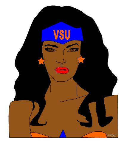 Thumbnail: Super Woman College print with frame 4x6