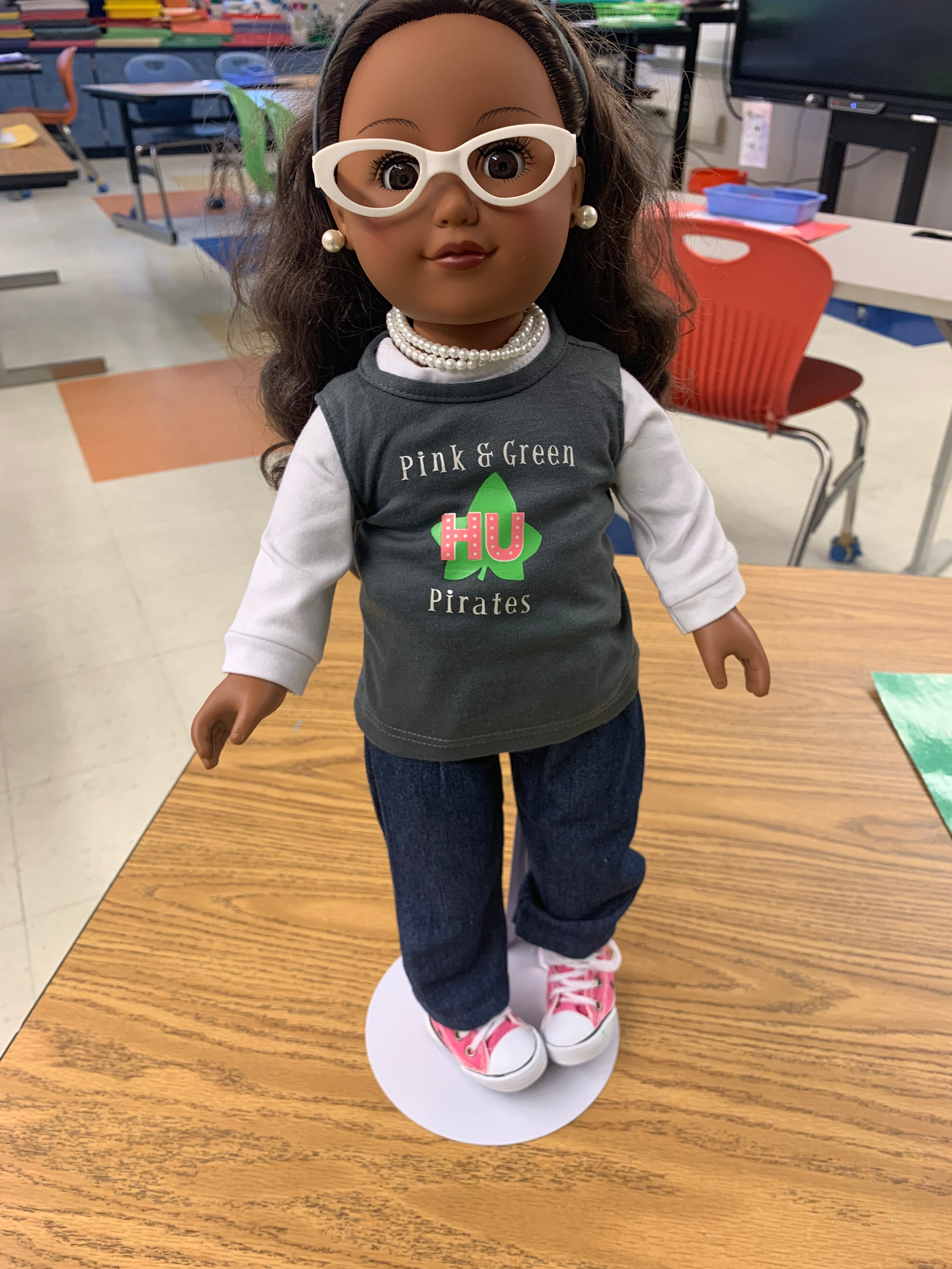 Pink and Green Dolls