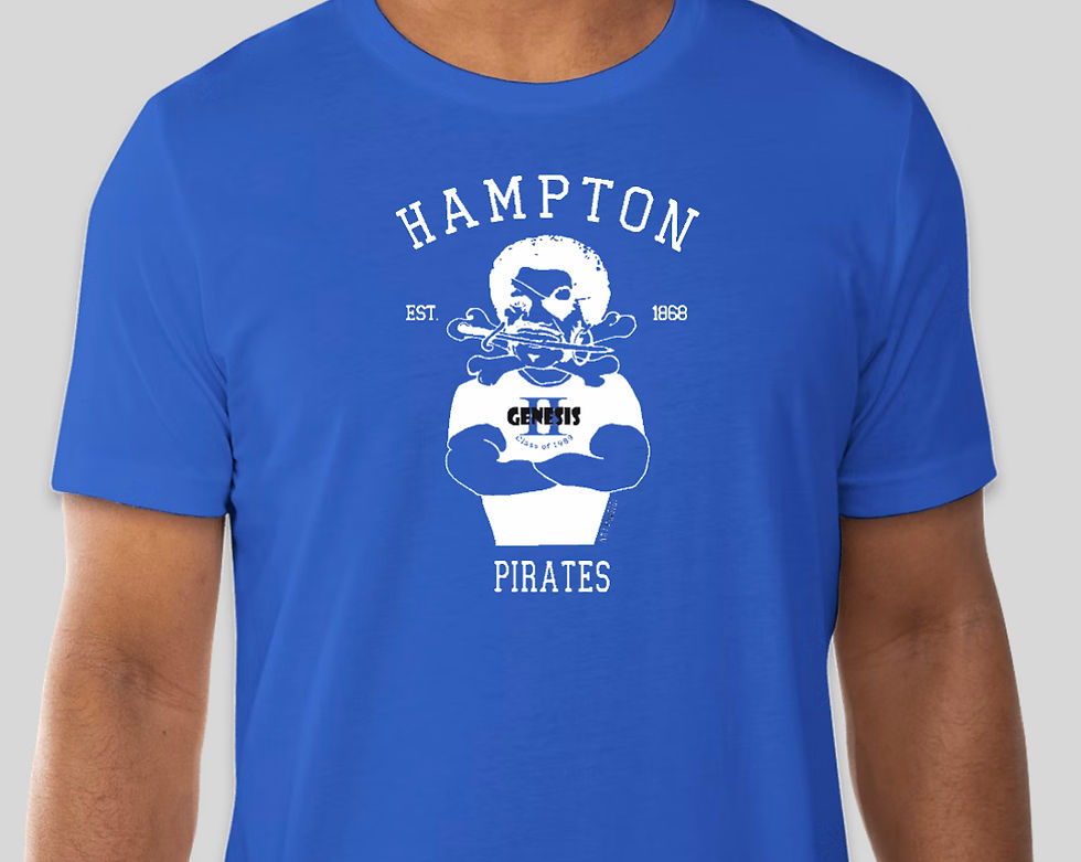 Thumbnail: Old School Pirate G2 shirt blue and white