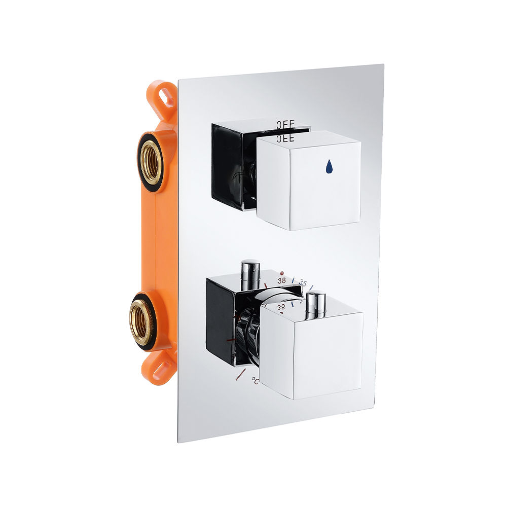 Quadrat© Q-BS60905 Bathroom Shower Thermostatic Valve & Trim (3-function)