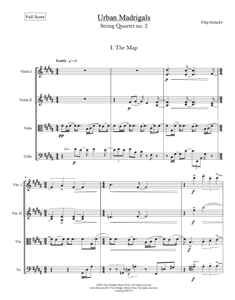 Thumbnail: String Quartet no. 2, "Urban Madrigals"  - Holacký