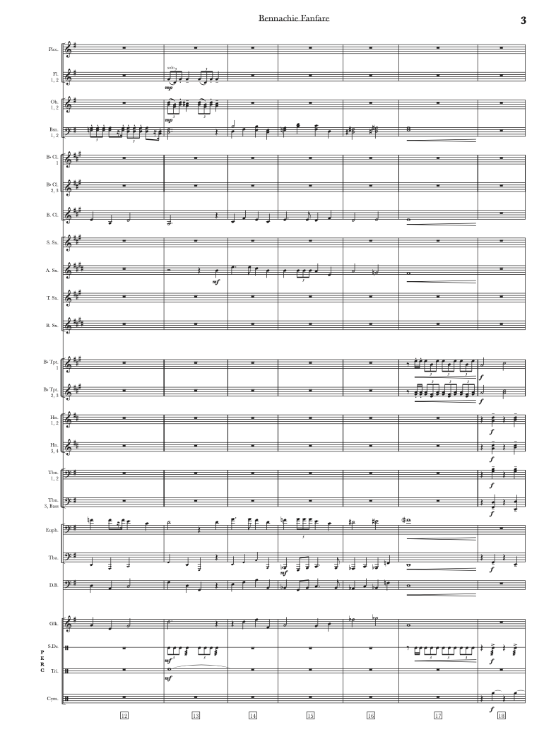 Thumbnail: Bennachie Fanfare (version for Band) - Merrill