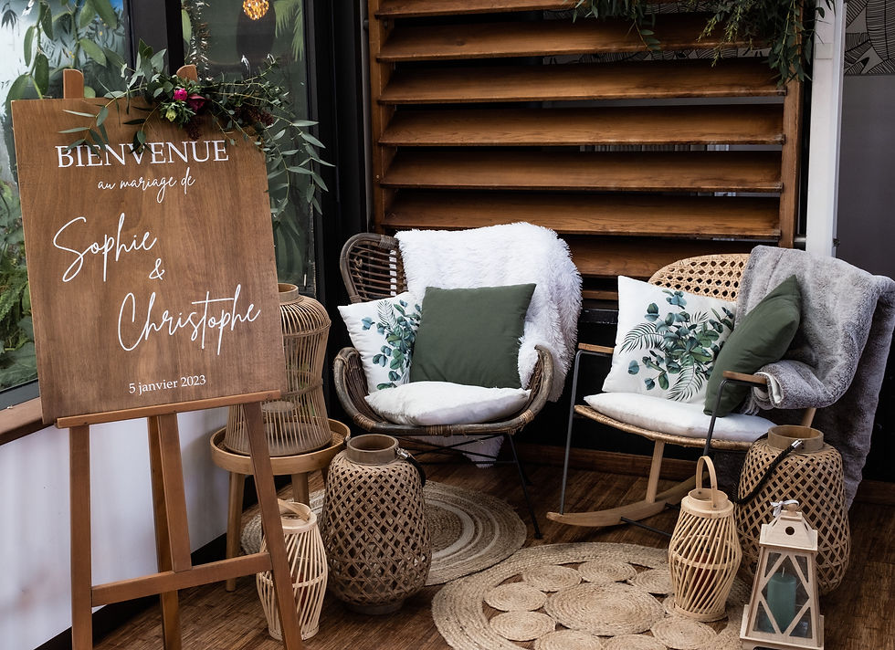 panneau de bienvenue mariage automne
