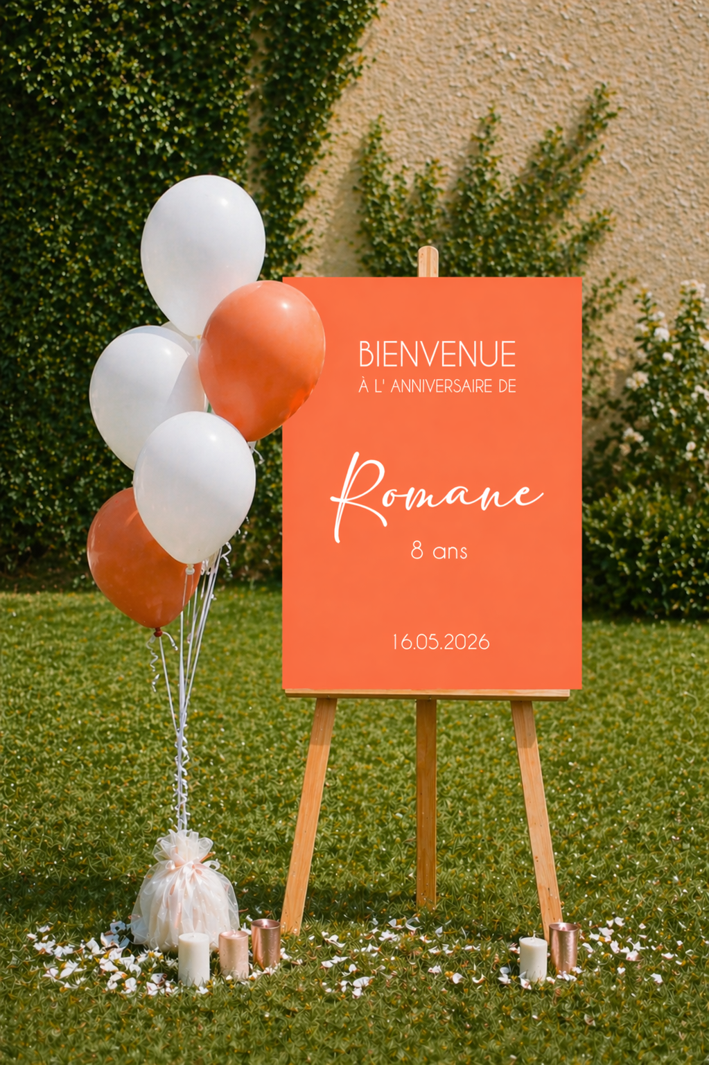 panneau bienvenue anniversaire enfant adulte