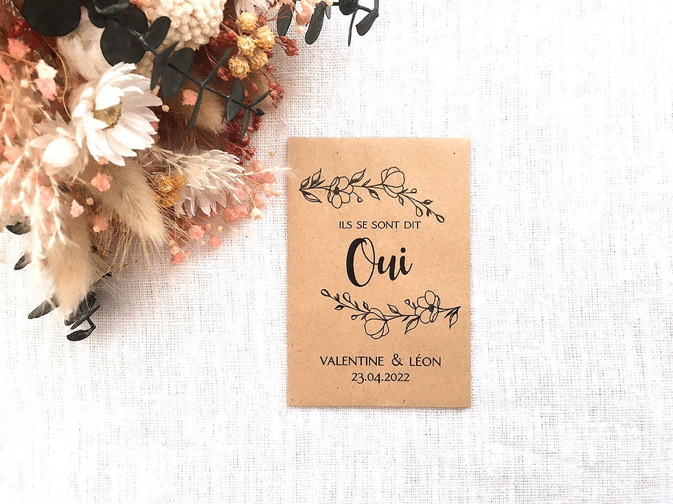 Miniature : sachet de graine mariage champêtre