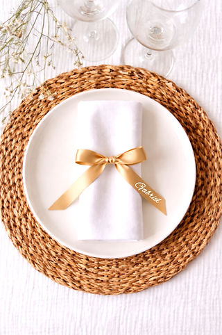 marque place mariage serviettes