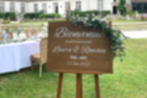 panneau de bienvenue mariage intimiste