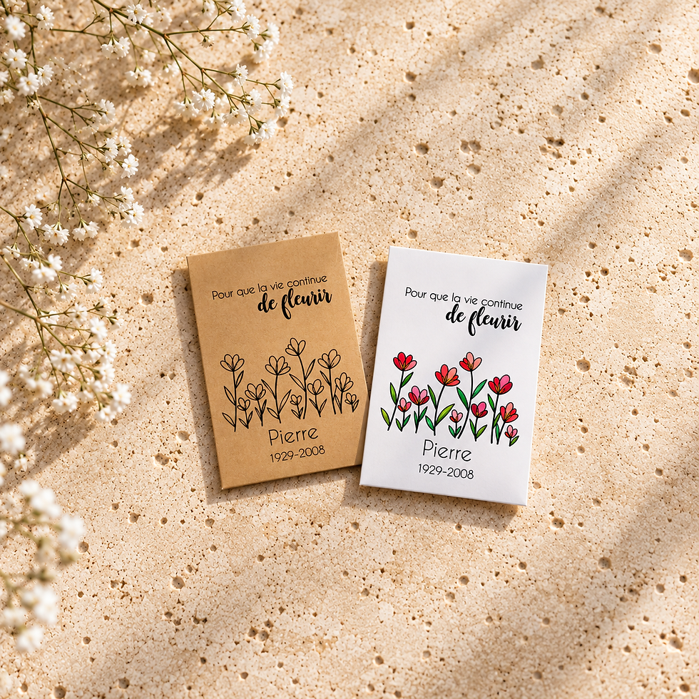 sachet de graines pour décès