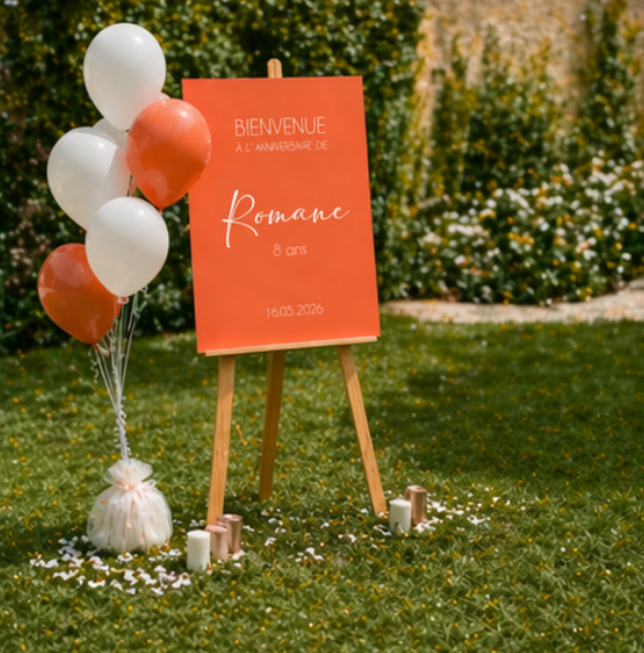 Miniature : pancarte accueil anniversaire enfant gouter