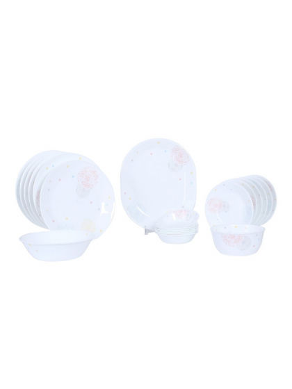 CORELLE ASIA COLLECTION POM POM GLASS 21 PCS, DINNER SET