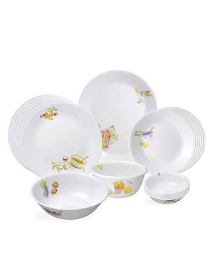CORELLE ASIA COLLECTION ORGANIC RECIPE GLASS 21PCS, DINNER SET
