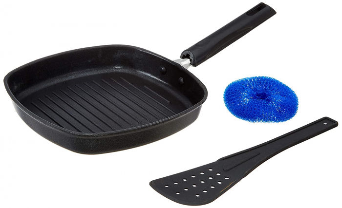ORANGE 22 CM ALUMINIUM DI-CAST GRILL PAN