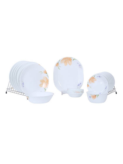CORELLE ASIA COLLECTION BEGONIA GLASS 21PCS, DINNER SET