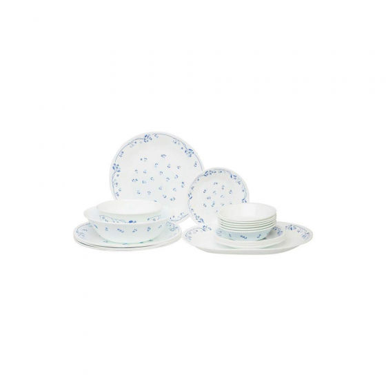 CORELLE LIVINGWARE RANG PROVINCIAL BLUE GLASS 21 PCS, DINNER SET