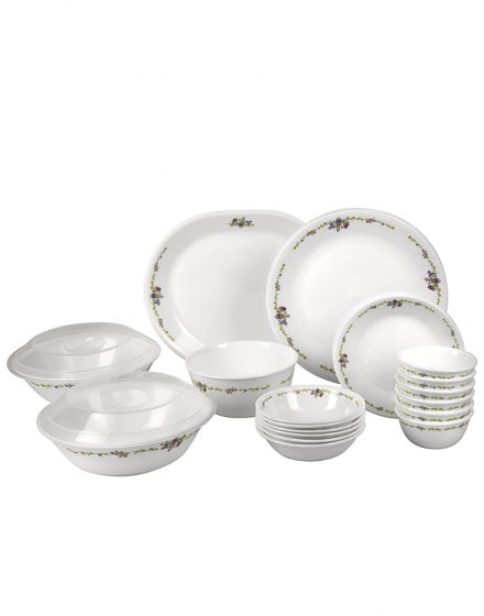 CORELLE ASIA COLLECTION ROMANTIC FLORAL GLASS 30 PCS, DINNER SET