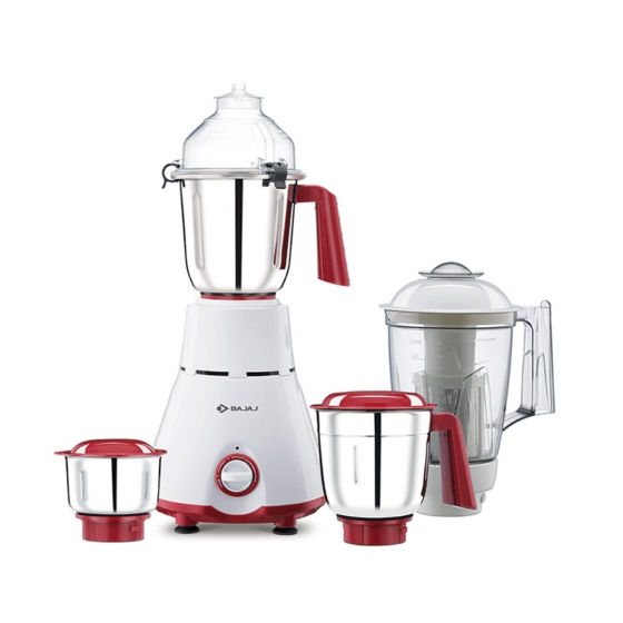 BAJAJ GX 4701 MIXER GRINDER 800 WATTS WITH 4 JARS (WHITE & RED)