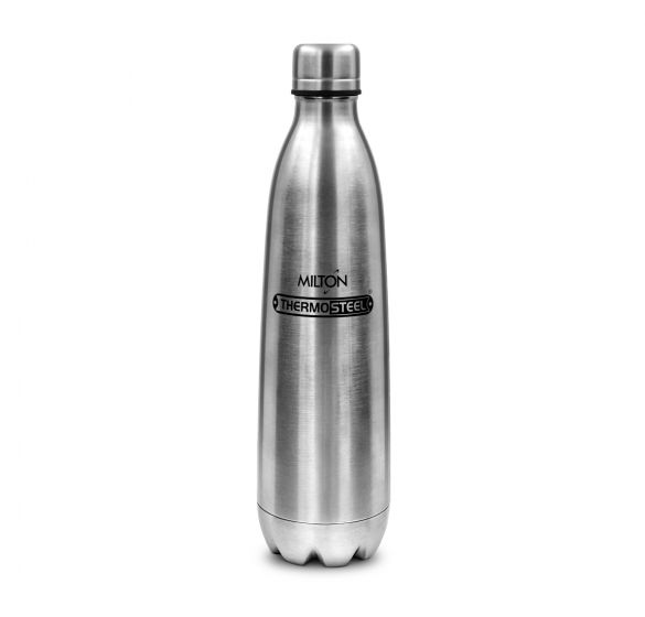 MILTON APEX 1000 THERMOSTEEL HOT AND COLD WATER BOTTLE , SILVER (1000 ML)