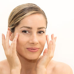 Beautiful woman happy with botox result