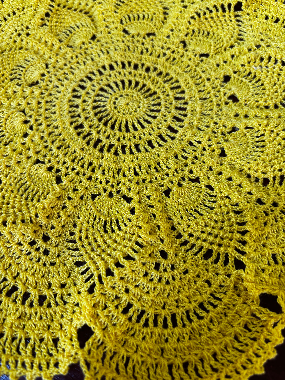 Thumbnail: Pineapple Crochet Doily - Yellow