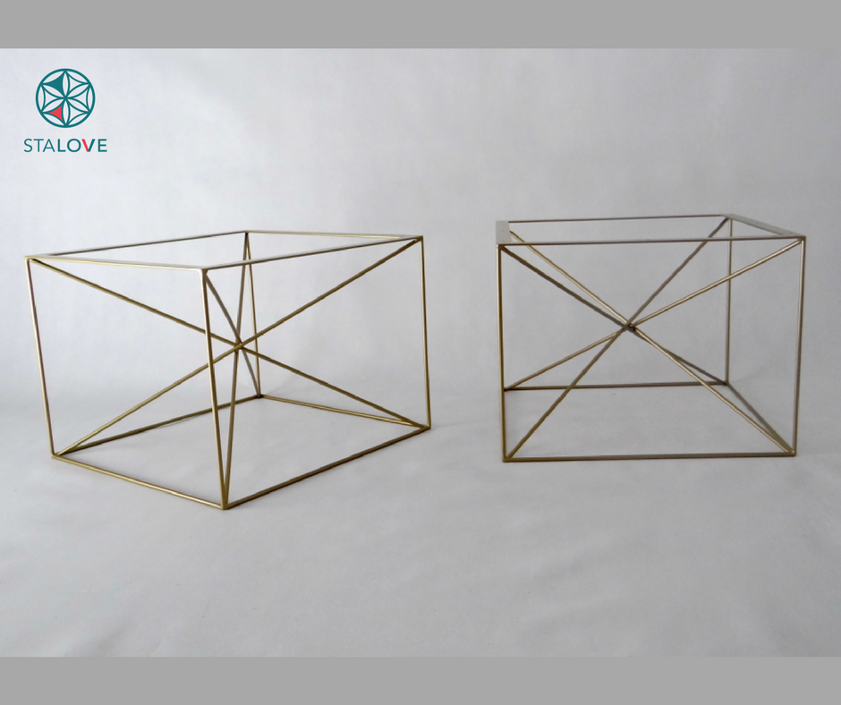 Thumbnail: Spider Steel Coffee Table Base. Small coffee table base.