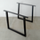 Thumbnail: Trapezoid Steel Dining Table Legs (set of 2). Metal Table Legs.